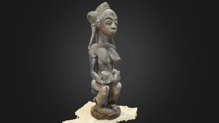 African Fertility Statue 3D Model