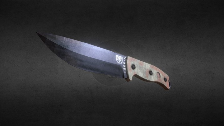 ESEE-5P Survival Knife 3D Model