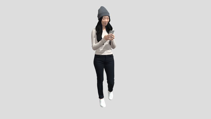 Casual Winter Look with Smartphone – Gratis 3D-model STL