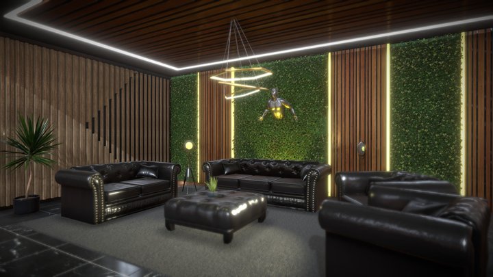 Lobby - AAA Game-Ready 3D Model