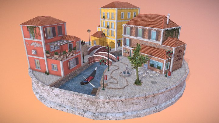 Cityscene Venice - Italy 3D Model