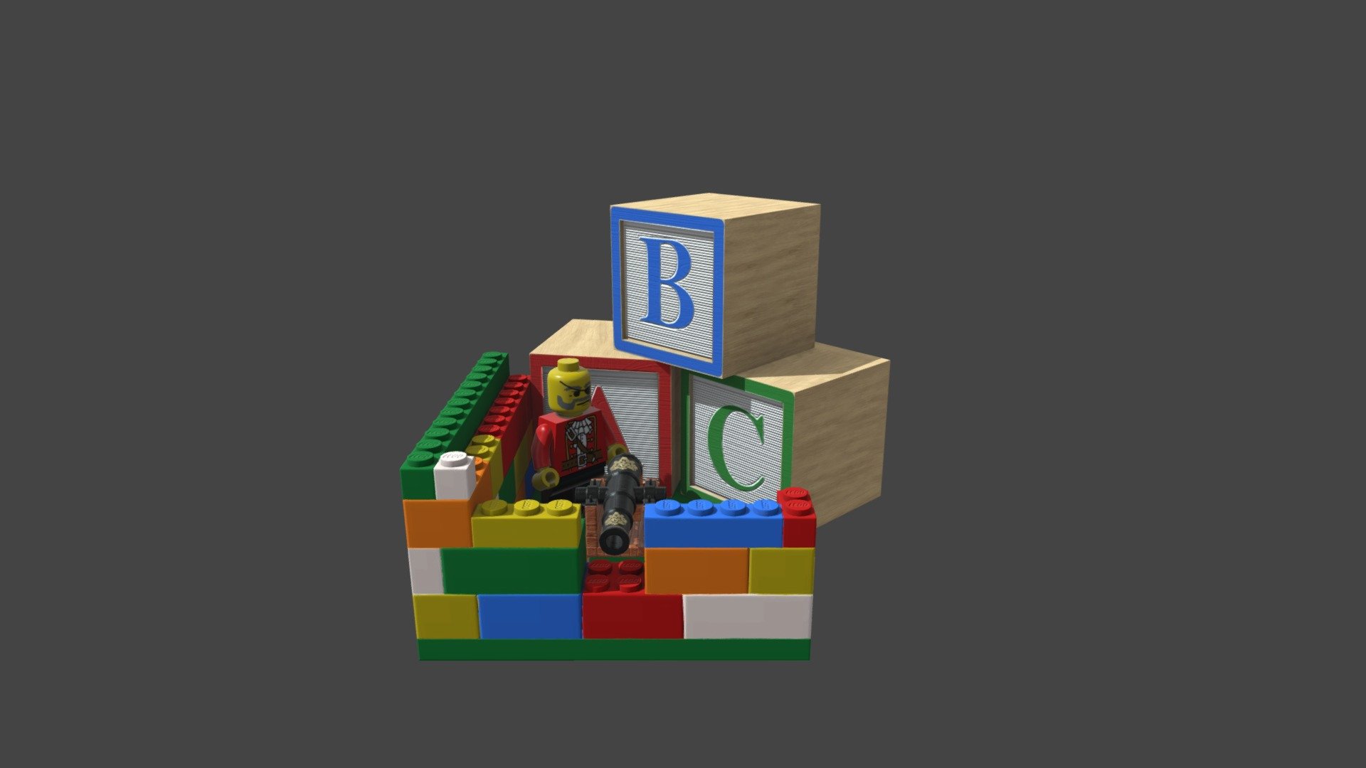 Toy Cannon With Environment