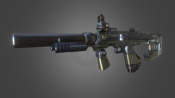 M7 SMG - Halo: ODST 3D Model