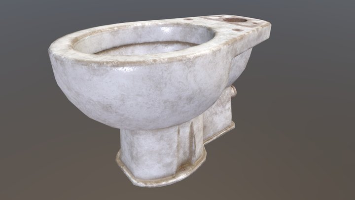 Toilet low poly 3D Model