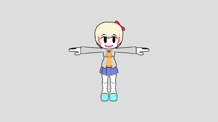 Sayori_FNF 3D Model
