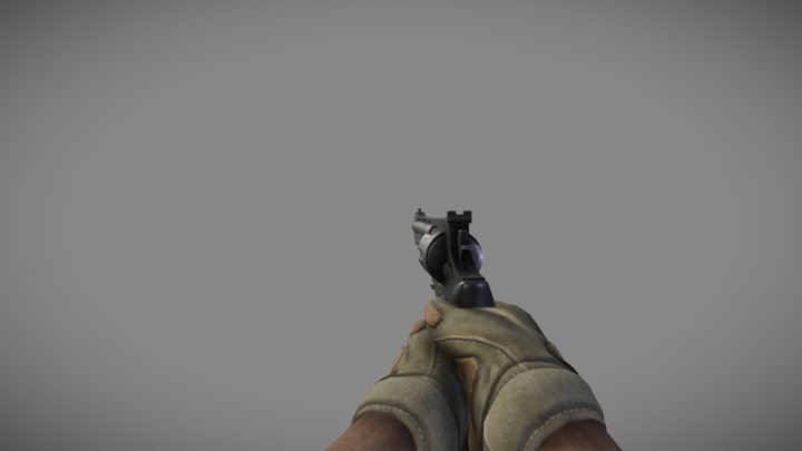 FPS Animated Magnum Revolver (Version 2) 3D Model