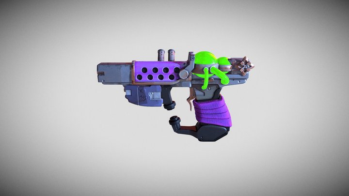 Arcane X Halo gun fan art 3D Model