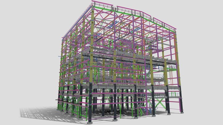 Здание для производства сахара 3D Model
