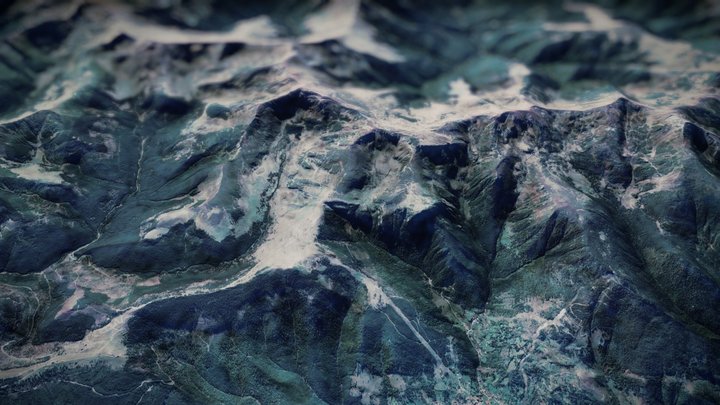 Route to Gărgălău Mountain 3D Model