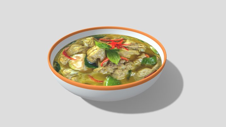 Green Curry Thai 3D Model
