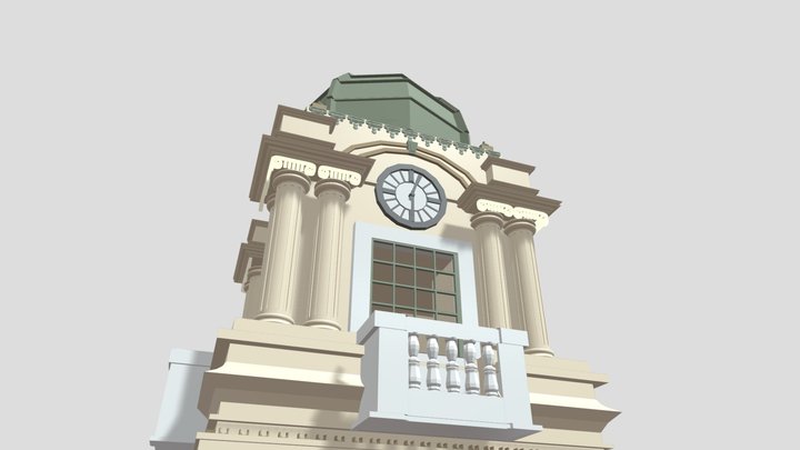 a Clock Tower in Beijing 3D Model