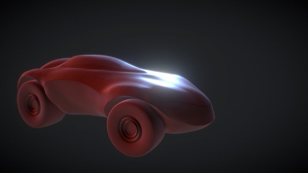 Sleek Sci-fi Car Sculpt
