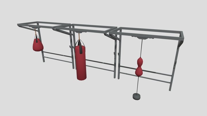 FREE LowPoly Crossfit - Boxing 3D Model