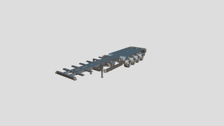 Container Trailer 3D Model