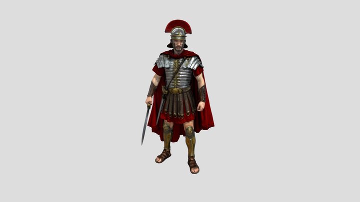 Roman Centurion Portrait 3D Model