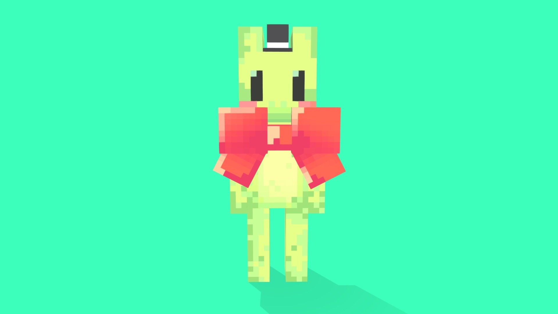 Frog with hat and bow ╰(*°▽°*)╯