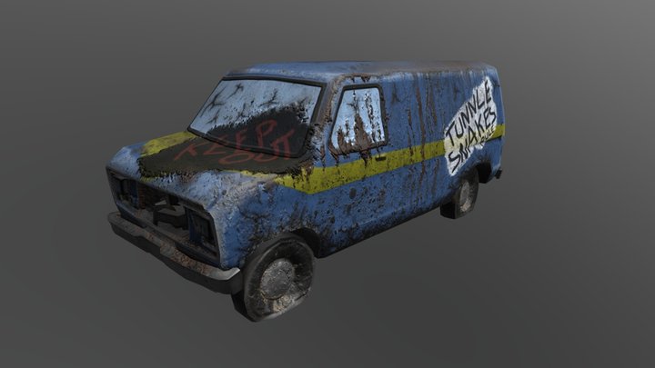 Graffiti Van 3D Model