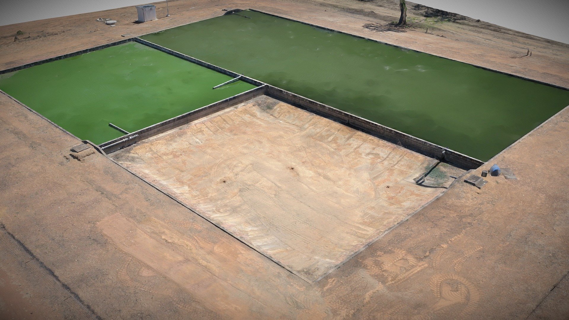 Waste Water Lagoon Example — Sketchfab embed 3D viewer