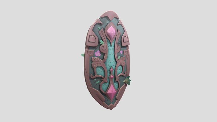 Stylized Shield 3D Model