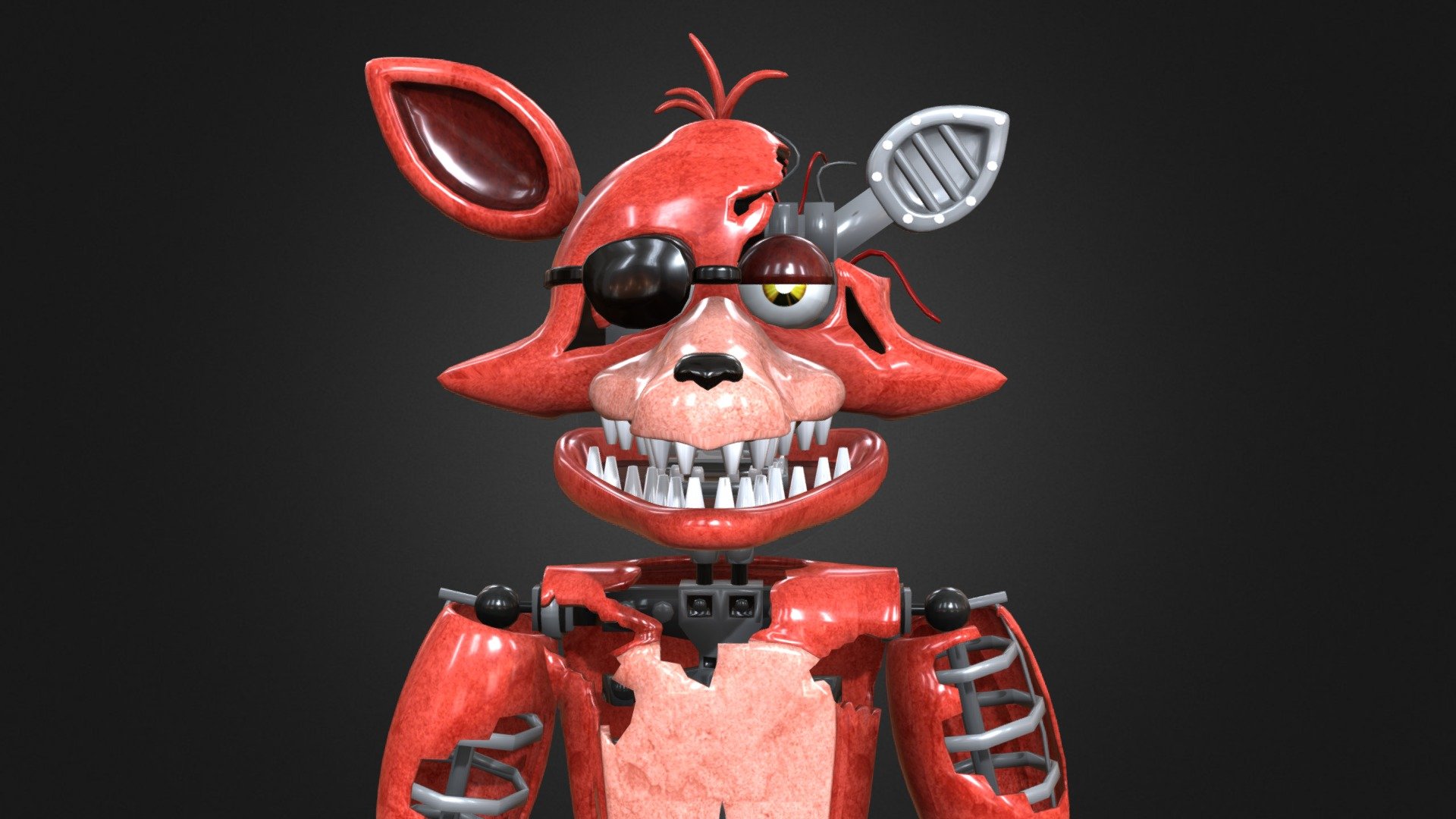 Withered Foxy Fnaf - Download Free 3D model by fgvcvvjn (@fgvcvvjn)  [121e07f]