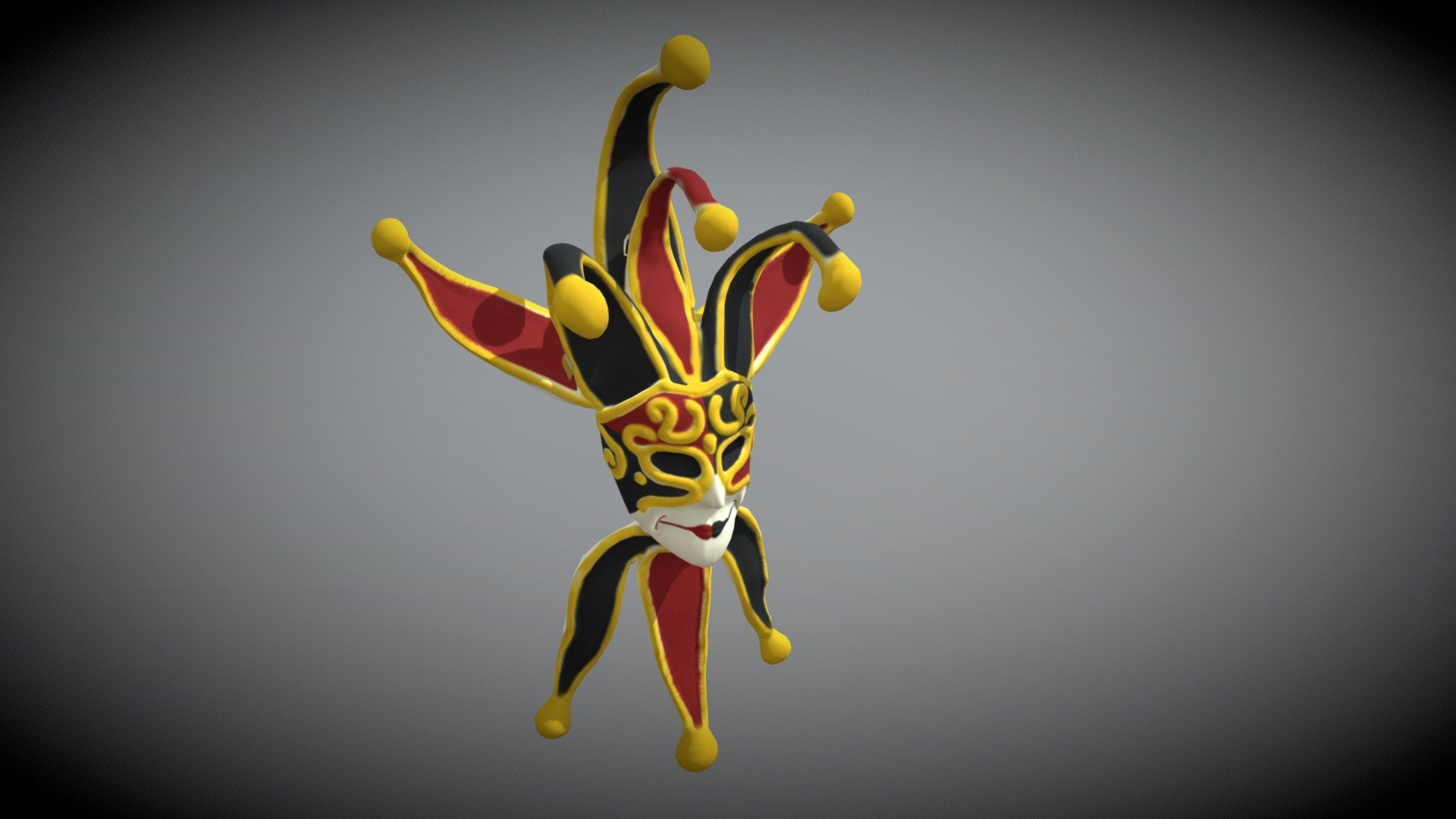 Mardi Gras mask 2 low poly