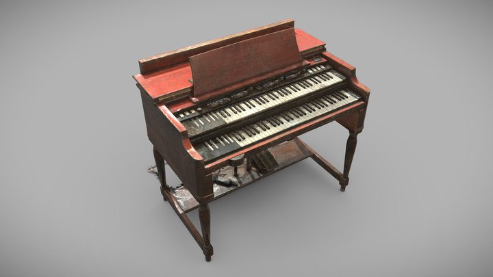 Dusty Piano 3D Model