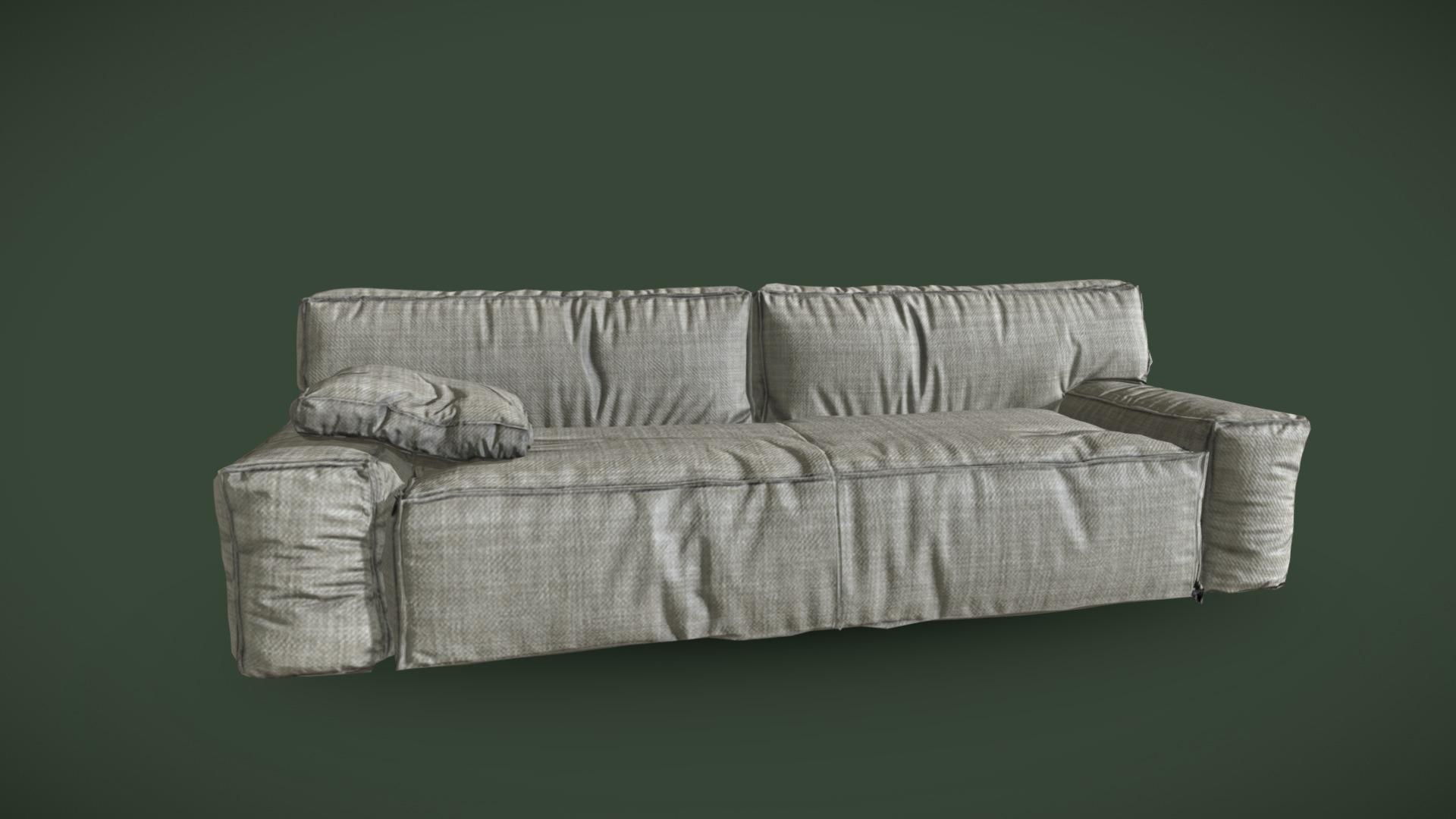 3D model Couch - This is a 3D model of the Couch. The 3D model is about a couch with pillows.