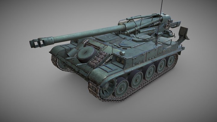 AMX 13F3AM for "World of Tanks" MMO 3D Model