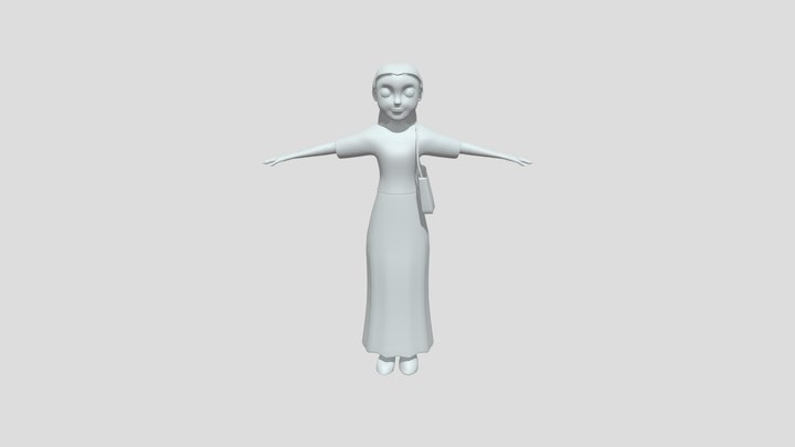 Teen Girl Base Mesh 3D Model