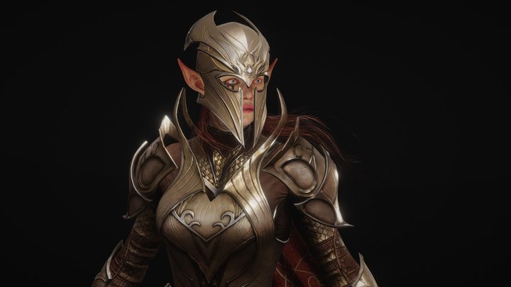 Elf Warrior 3D Model
