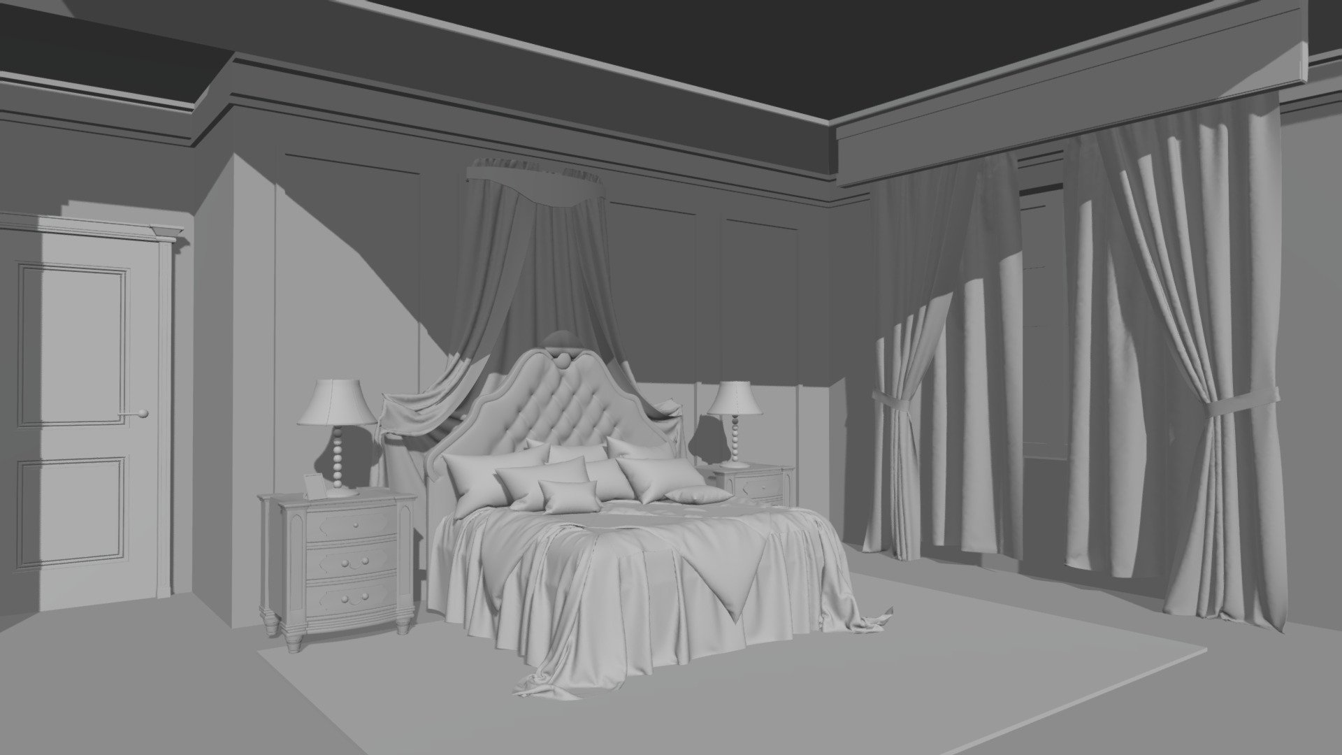 Bedroom Download Free 3d Model By Close2animation [1226511] Sketchfab