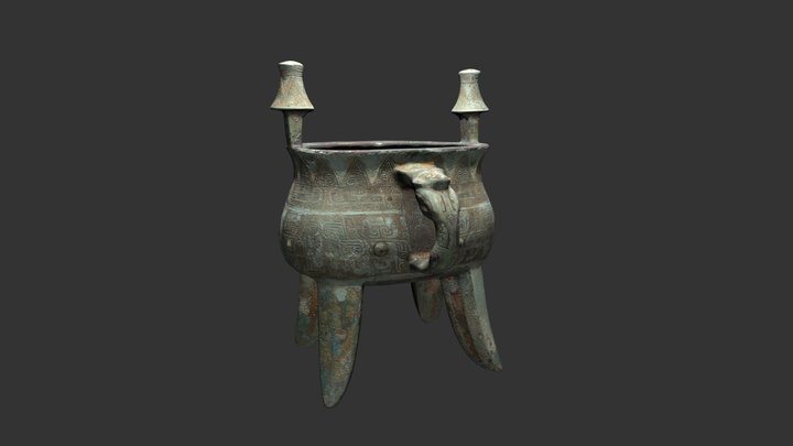 Jia wine vessel, 12th C BCE – Free 3D Model STL