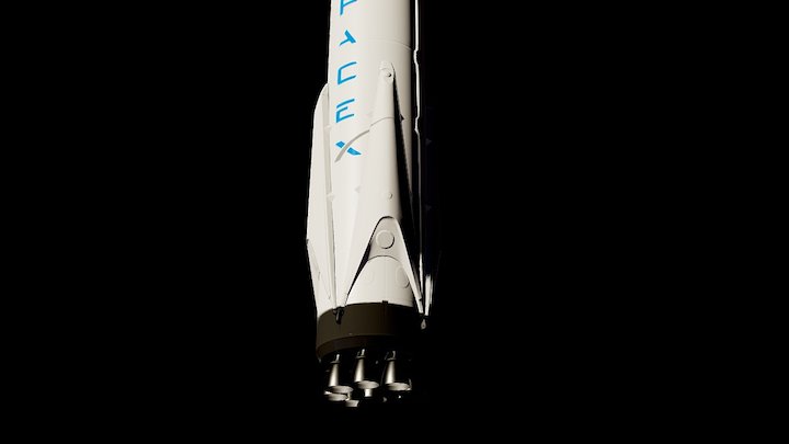 SpaceX Falcon 9 Block 4.5 3D Model