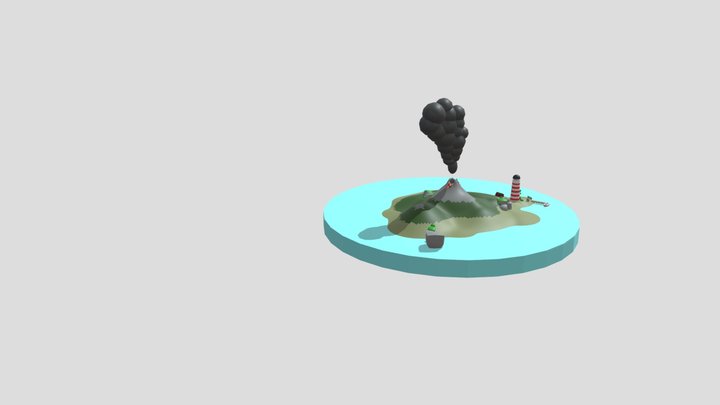 ''Fantasy Island'' school project. 3D Model