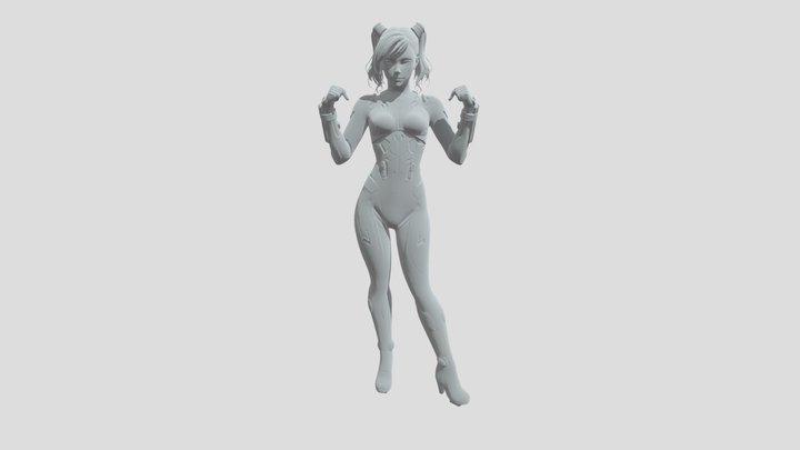 cyber girl #2 3D Model
