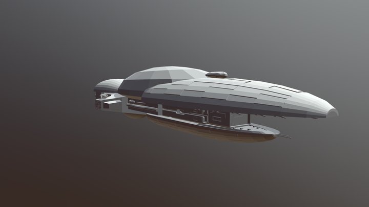 Solance Class Frigate 3D Model
