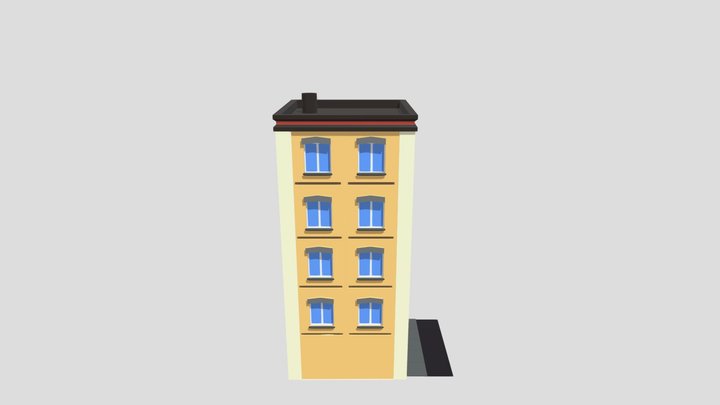 LowPoly Hotel 3D Model