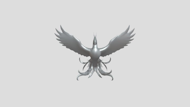 fiery mythical phoenix bird 3D Model