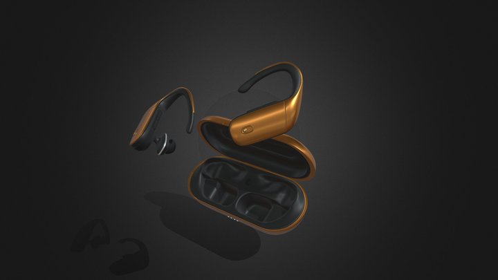 Headphones and case 3D Model
