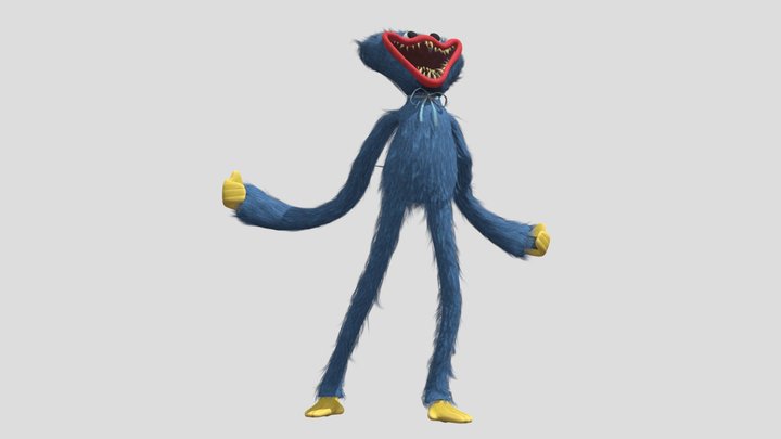 Huggy Wuggy Roaring 3D Model