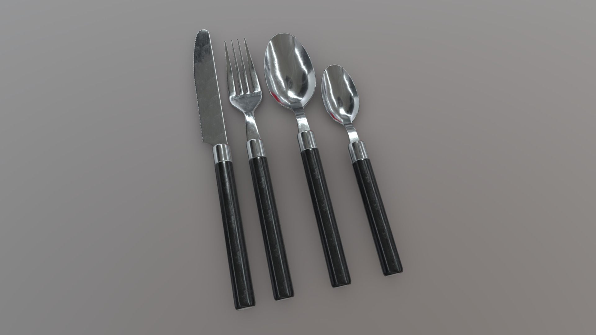 3D model Cutlery 2 - This is a 3D model of the Cutlery 2. The 3D model is about a group of silverware.