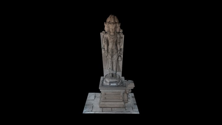 Brahma statue from Prambanan 3D Model