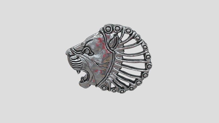 Metal lion head pin jewelry _ Dress Ornament – Modèle 3D gratuit STL