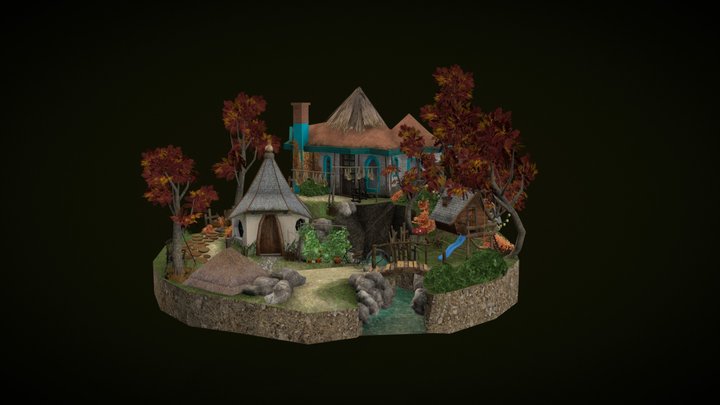 DAE diorama - grandma's house 3D Model