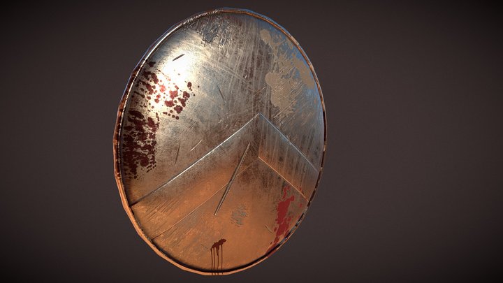 Spartan Shield And Textures 3D Model