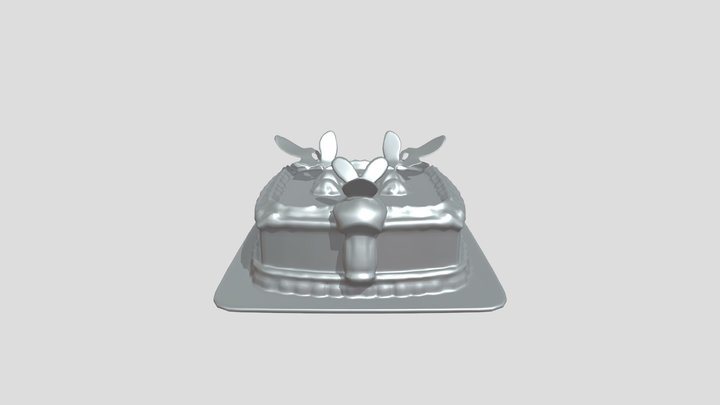 Decorative butterfly cake 3D Model
