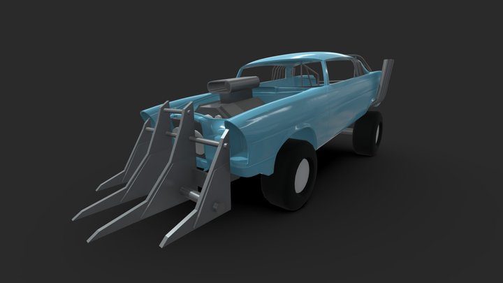 Mad Max Car (No Hood) WIP 3D Model