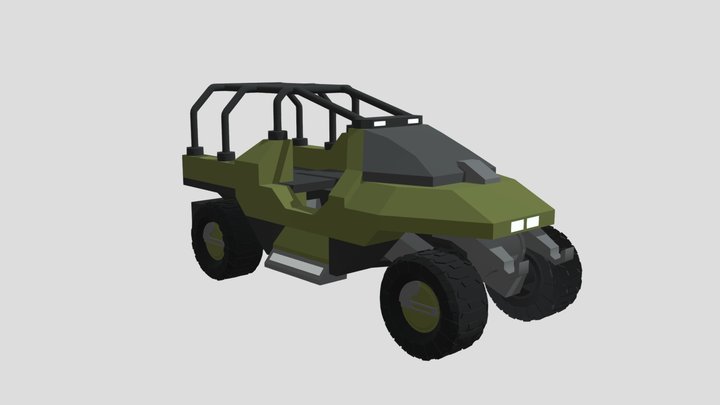 HALO MEGA UNSC Warthog Troop Transport (Legacy) 3D Model