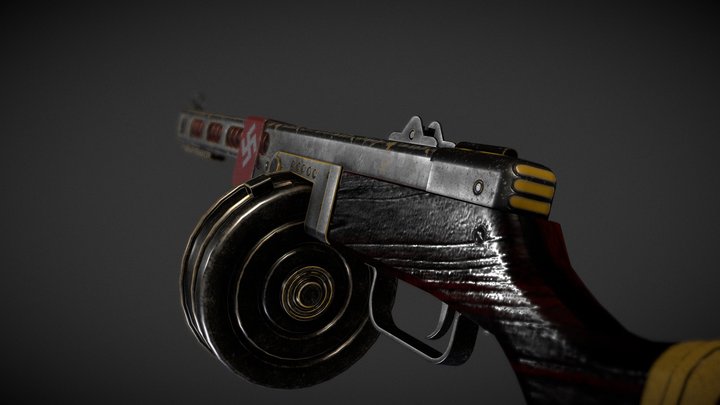 PPSH-2 Modified 3D Model