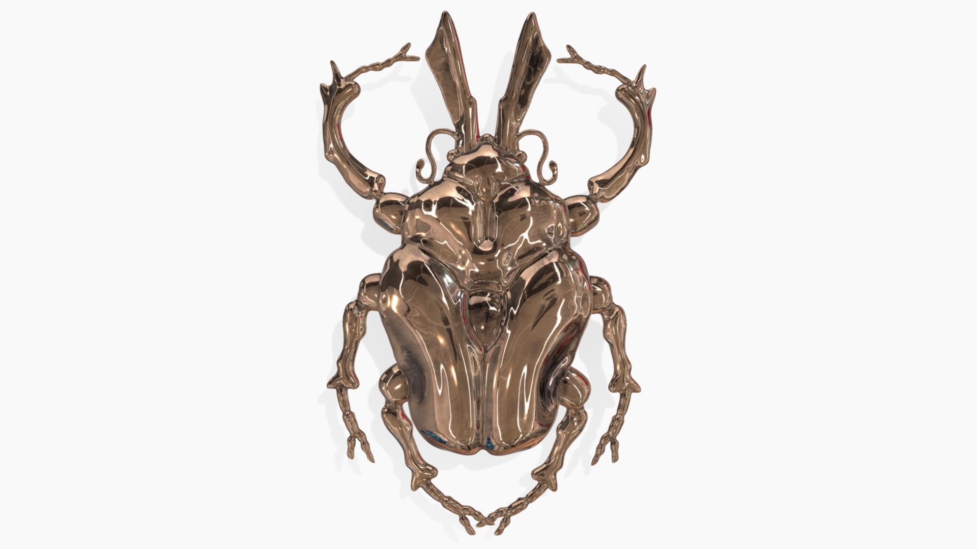 3D model Golden Scarab Beetle - This is a 3D model of the Golden Scarab Beetle. The 3D model is about a close up of a bug.